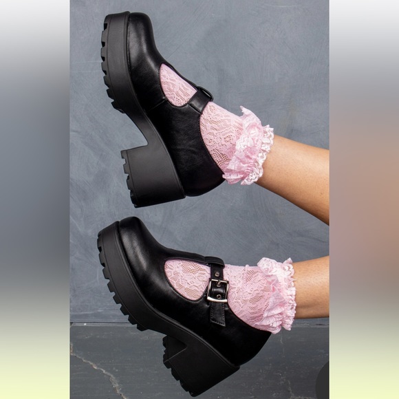 SAI BLACK MARY JANE SHOES 'FAUX LEATHER EDITION' - Picture 1 of 3